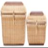 Teng Tian Nantucket baskets Rectangular Handwoven rattan Storage Basket Set with Lid for Shelves and Home Organizer Bins (2-Size Kit) view 1