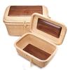 Teng Tian Nantucket baskets Rectangular Handwoven rattan Storage Basket Set with Lid for Shelves and Home Organizer Bins (2-Size Kit) view 2