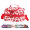 Life on track Insulated Kids Dual Compartment Lunch Bags Tote for Girls Boys Toddler Lunch Boxes Pre-School Toddler Kindergarten Picnic Camp Food Cooler Thermal with Strap (Bright Strawberry) view 1