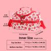 Life on track Insulated Kids Dual Compartment Lunch Bags Tote for Girls Boys Toddler Lunch Boxes Pre-School Toddler Kindergarten Picnic Camp Food Cooler Thermal with Strap (Bright Strawberry) view 2