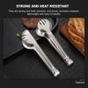 HEMOTON 4pcs Bread Cake Holder toast tongs chef tongs bread tong ice bbq meat turner Food Clamp Clip serving mini foods kitchen gadgets Stainless steel Multifunction clip view 3