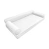 Prolinemax Style 6 - Mattress & Pillow Bolster for Outdoor Indoor Daybed Porch Swing Bed Piped Trim Queen Size AD106 | Covers ONLY | view 2