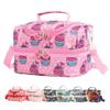 Life on track Insulated Kids Dual Compartment Lunch Bags Tote for Girls Boys Toddler Lunch Boxes Pre-School Toddler Kindergarten Picnic Camp Food Cooler Thermal with Strap (Pink Unicake) view 1
