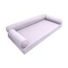 Prolinemax Style 6 - Mattress & Pillow Bolster for Outdoor Indoor Daybed Porch Swing Bed Piped Trim Queen Size AD107 | Covers ONLY | view 2