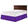 Box Pleated Bedskirt - Split Corner Bedskirt Queen XL Size - Luxury Pleated Dust Ruffle Bedskirt - 100% Egyptian Cotton 800 TC Box Pleated Bed Skirt - 14" Drop Queen XL Box Pleated Bed Skirt, Purple view 1
