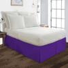 Box Pleated Bedskirt - Split Corner Bedskirt Queen XL Size - Luxury Pleated Dust Ruffle Bedskirt - 100% Egyptian Cotton 800 TC Box Pleated Bed Skirt - 14" Drop Queen XL Box Pleated Bed Skirt, Purple view 2
