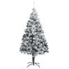 Tidyard Artificial Christmas Tree, Green PVC Snow Flocked Pine Xmas Tree with Adjustable Branches 70.9 Inches for Indoor Outdoor Holiday Decor view 1