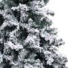Tidyard Artificial Christmas Tree, Green PVC Snow Flocked Pine Xmas Tree with Adjustable Branches 70.9 Inches for Indoor Outdoor Holiday Decor view 4