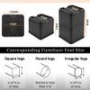 BTSD-home 4 Inch Bed Risers Heavy Duty Adjustable Oversized Bed and Furniture Raisers for Dorm Couch Sofa Bed Lifts 4 Pack view 3