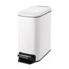 Cesun Small Bathroom Trash Can with Lid Soft Close, Step Pedal, 6 Liter / 1.6 Gallon Stainless Steel Slim Garbage Can for Bedroom, Diaper Waste Basket with Removable Inner Bucket (White) view 1