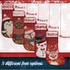Brd Gifts Set of 5 - Personalized Christmas Stockings w/ 9 Patterns | 5 Fonts- 19" Santa, Gnome, Snowman, Reindeer, Fireplace Holiday Stocking Decorations, Gift for Family - Xmas Stocking for Kids view 3