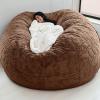 Bean Bag Chair Cover, 7FT Giant Breathable and Durable Comfortable (No Filler) Big Round Soft Fluffy Faux Fur BeanBag Lazy Sofa for Adult Living Room 180x90 cm view 1