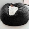Bean Bag Chair Cover, 7FT Giant Breathable and Durable Comfortable (No Filler) Big Round Soft Fluffy Faux Fur BeanBag Lazy Sofa for Adult Living Room 180x90 cm view 1
