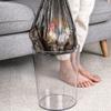 Cabilock Transparent Trash Can Clear Trash Containers Trash Bin Slim Bathroom Trash Can Outdoor Large Kitchen Wastebasket Garbage Can Garbage Container The Pet view 3