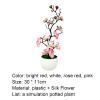 curfair Artificial Plant Artificial Flowers Exquisite Simulation Bonsai Realistic Anti Fade Faux Silk Flower Nice-Looking Fake Plum Blossom Flower Plant Simulation Flower Home Decor-Bright Red view 3