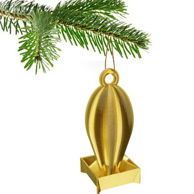 Barrage Ballon Kerstbal Decoratie Ornament Voor Kerst Xmas Noel (Goud)
