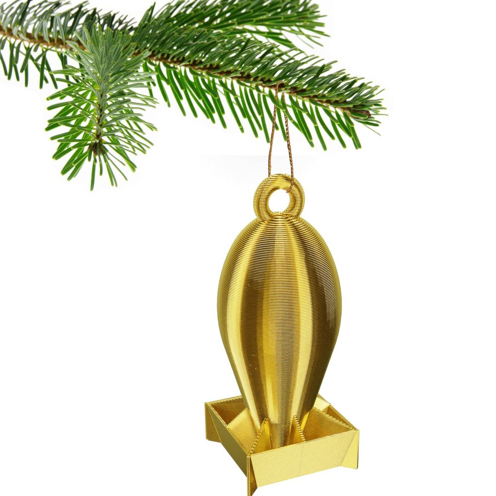 Barrage Ballon Kerstbal Decoratie Ornament Voor Kerst Xmas Noel (Goud)