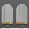 Mirrors Arched Wall with Shelf Explosion-Proof Frameless Wall Wall-Mounted Bathroom Makeup Bedroom Vanity Entryway Wall Decor view 3