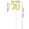 12 PCS Glitter 70th Birthday Centerpiece Sticks Number 70 Cake Toppers Seventy Table Flower Topper Decorations for 70th Birthday Anniversary Party Centerpiece Supplies Gold view 2