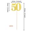 12 PCS Glitter 50th Birthday Centerpiece Sticks Number 50 Cake Toppers Fifty Table Flower Topper Decorations for 50th Birthday Anniversary Party Centerpiece Supplies Gold view 2