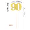 12 PCS Glitter Number 90 Centerpiece Sticks 90th Birthday Cake Toppers Ninety Table Flower Topper Decorations for 75th Birthday Anniversary Party Centerpiece Supplies Gold view 2