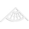 Ekena Millwork GPP036X006X100CWW Classic Wagon Wheel Architectural Grade PVC Gable Pediments, 36"W x 6"H x 1"P (4/12) Pitch view 1