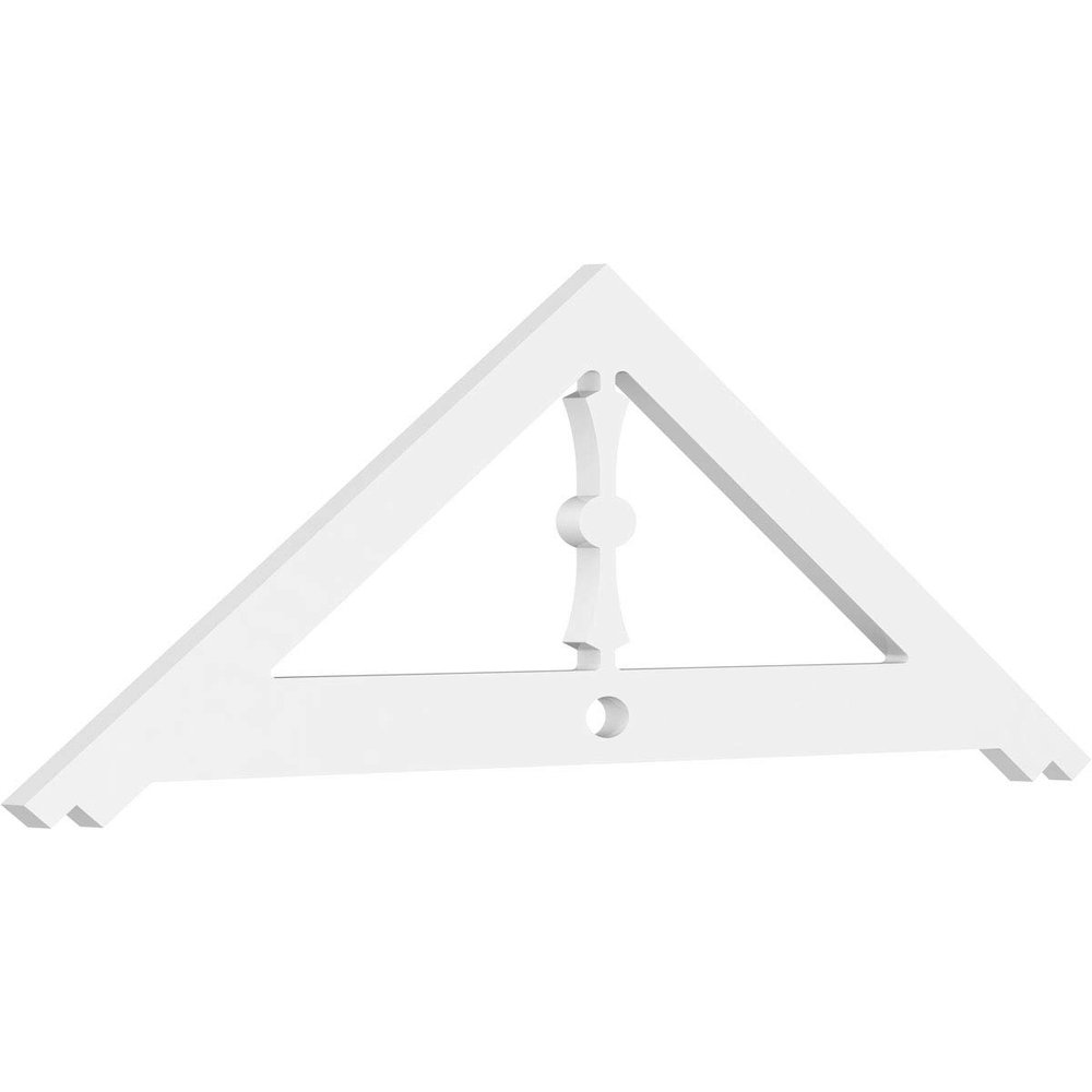 Ekena Millwork GPP036X006X100ART Artisan Architectural Grade PVC Gable Pediments, 36"W x 6"H x 1"P (4/12) Pitch