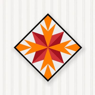 BARN Quilt Block Outdoor Square BQ049-02 | 6 Sizes | Outside Pattern | Wall Art | Yard Art | Barn Quilt Sign | Farm Quilt Design (23.5" x 23.5" 1 Sided)