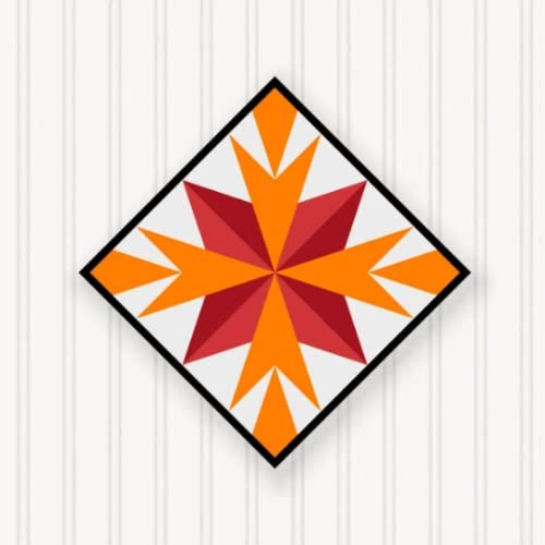 BARN Quilt Block Outdoor Square BQ049-02 | 6 Sizes | Outside Pattern | Wall Art | Yard Art | Barn Quilt Sign | Farm Quilt Design (23.5" x 23.5" 1 Sided)
