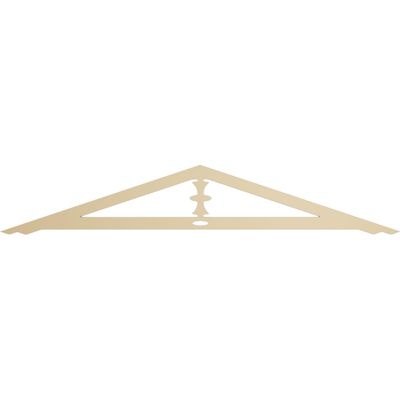Ekena Millwork GPP072X012X100ART Artisan Architectural Grade PVC Gable Pediments, 72"W x 12"H x 1"P (4/12) Pitch