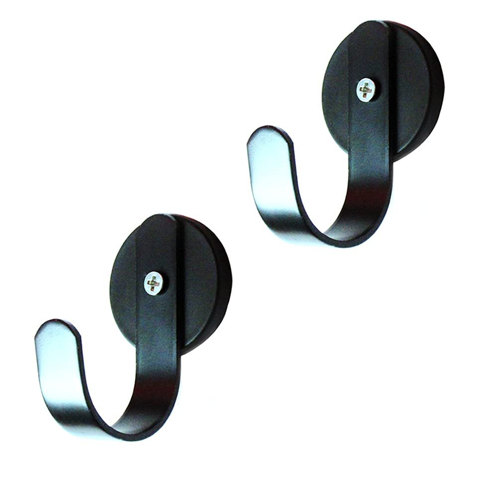 Jinegelela 2PCS Magnetic Metal Wreath Hanger Door Hook, Wreath Hook Holder for Metal Door (Black1)