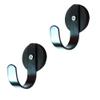 Jinegelela 2PCS Magnetic Metal Wreath Hanger Door Hook, Wreath Hook Holder for Metal Door (Black1) view 1