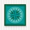 BARN QUILT Block Outdoor Square BQ024-03 | 6 SIZES | Outside Pattern | Wall Art | Yard Art | Barn Quilt Sign | Farm Quilt Design (46" x 46" 1 sided) Shipped in 4-23" Pieces view 1