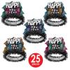 Beistle 90's Theme Assortment for 50 People New Year's Eve Party Supplies Photo Booth Props - Hats, Tiaras, Horns, Necklaces view 4