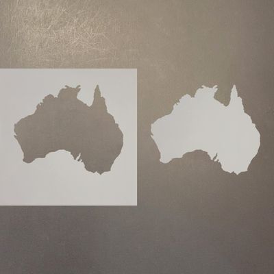 Australia Reusable Mylar Stencil - Art Craft Supplies 4 Inch