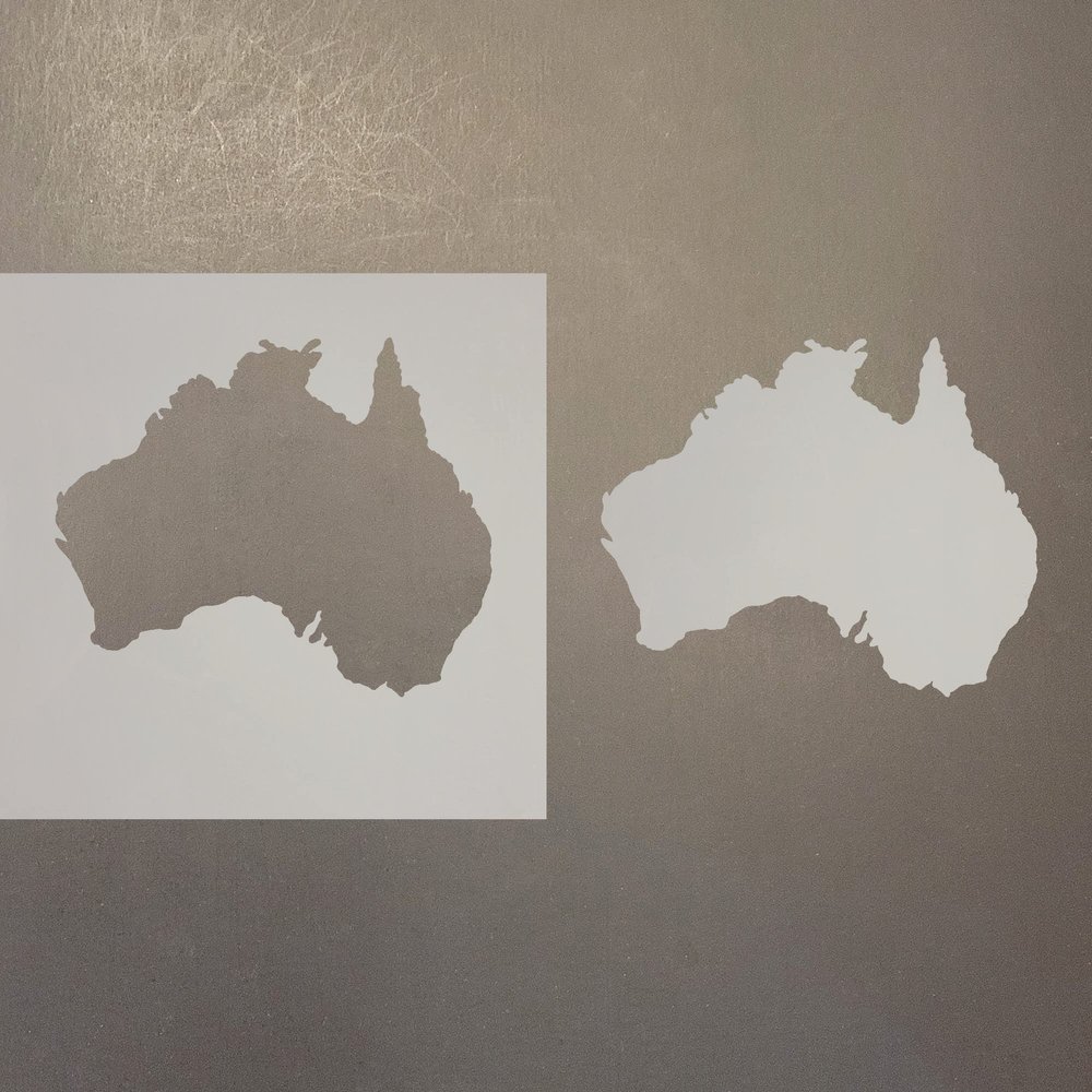 Australia Reusable Mylar Stencil - Art Craft Supplies 4 Inch