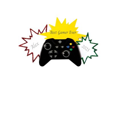 2024 Best Gamer Personalized Christmas Tree Ornament- Keepsake for Gamers- Gaming Ornaments Custom Decoration - Free Customization