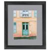 ArtToFrames 11x14 inch Black Stain on Solid Red Oak Picture Frame with 2 Inch Single Silver Mat, SingleMat-0066-59504-YBLK-11x14-7501 view 2