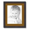 ArtToFrames 11x14 inch Black Stain on Solid Red Oak Picture Frame with 2 Inch Single Coronado Mat, SingleMat-0066-59504-YBLK-11x14-592 view 1