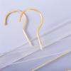 10 Pieces of Acrylic Transparent Gold Hook Hanger Acrylic Hanger with Gold Clip Clear Acrylic Hanger Pants Hanger Clip Skirt Display view 2