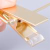10 Pieces of Acrylic Transparent Gold Hook Hanger Acrylic Hanger with Gold Clip Clear Acrylic Hanger Pants Hanger Clip Skirt Display view 4