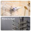 AITEE Acrylic Bathroom Organizer Caddy, Clear Shampoo Holder Wall Mounted, Shower Organizer with Suction Cup, No Drilling and Rustproof, Sturdy and Durable - Combination Shelf view 4