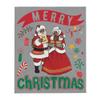 African American Mr. & Mrs. Santa Claus Merry Christmas Nobel Background Throw Blanket view 1