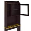Fabsmurd Over The Toilet Bathroom Cabinet Organizer with Door Freestanding Wooden Space-Saving Heavy Duty Corner Shelf Multifunctional Storage Toilet Rack Bathroom Furniture (Espresso) view 3