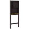 Fabsmurd Over The Toilet Bathroom Cabinet Organizer with Door Freestanding Wooden Space-Saving Heavy Duty Corner Shelf Multifunctional Storage Toilet Rack Bathroom Furniture (Espresso) view 4