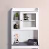 Fabsmurd Over The Toilet Bathroom Cabinet Organizer with Door Freestanding Wooden Space-Saving Heavy Duty Corner Shelf Multifunctional Storage Toilet Rack Bathroom Furniture (White) view 3
