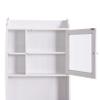 Fabsmurd Over The Toilet Bathroom Cabinet Organizer with Door Freestanding Wooden Space-Saving Heavy Duty Corner Shelf Multifunctional Storage Toilet Rack Bathroom Furniture (White) view 4
