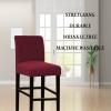 GAMUKAI Stretch Bar Stool Covers  Set of 4 Elastic Slipcovers for Counter Stools, Pub Chairs & Dining Room Seats  Jacquard Fabric, Removable Washable Seat Covers (Burgundy, 4) view 3