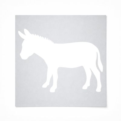 Donkey Reusable Mylar Stencil - Art Craft Supplies 4 Inch