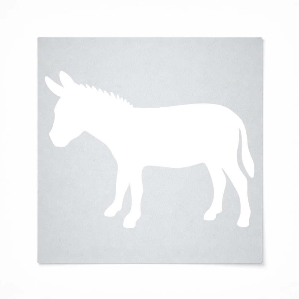 Donkey Reusable Mylar Stencil - Art Craft Supplies 4 Inch